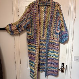 Long Crochet Cardigan - size M
