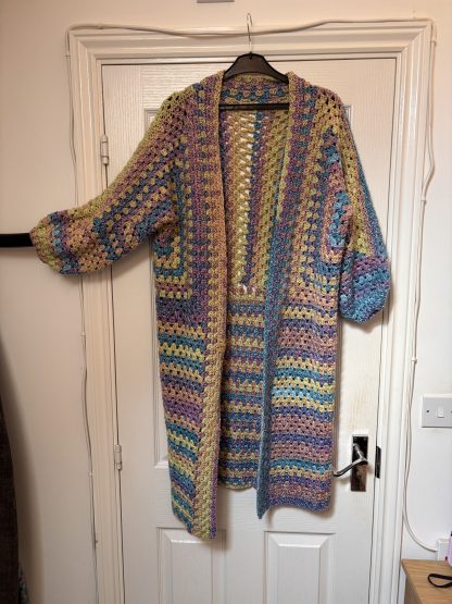Long Crochet Cardigan - size M